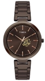 TIMEX Analog Watch for Women with Brown Round Dial & Brown Stainless Steel Bracelet Band Water Resistant Women’s Wrist Watches – TW000X227