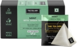 The Tea Ark Mint Green Tea Bags (25 Count) | Natural Herbal Whole Leaf Tea | Individually Wrapped Pyramid Tea Bags (25 Tea Bags, Mint Green)