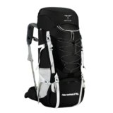 Impulse Expedition 3 Compartment Rucksack Bags 75 Litre Travel Bag For Men Tourist Bag For Travel Backpack For Hiking Trekking Bag For Men Camping Bag With 1 Year Warranty, Black