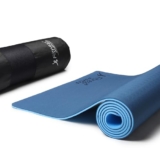 Fitness Mantra® TPE Dual Color Anti-Slip Yoga Mat with Cover Bag for Gym Workout and Yoga Exercise for Men & Women Fitness| 1 Piece| 6mm| 24″x72″| Dual Color| Premium| Navy + Sky|