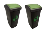 Cello Plastic Garbage Swing-Lid Dustbin 48 Ltr, (Green & Green) COMBO