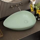 Plantex Ceramic Wash Basin/Designer Basin/Tabletop Wash Basin/Basin for Bathroom/Home/Office- (Tea Green – 22 x 15.5 x 5 Inch)