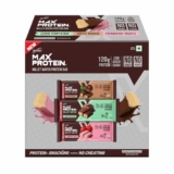 RiteBite Max Protein Wafer Bars with Millets, All Flavors (Pack of 12), 10g Protein, No Maida, No Palm Oil, Zero Added Sugar, Healthy Wafer Snack, 480g