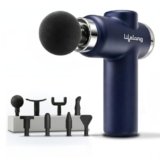 Lifelong Gun Massager for Pain Relief – 8 Massage Heads, 6 Speed Modes, Rechargeable, Quiet 20W Motor, Lightweight & Portable Deep Tissue Massager for Back, Neck, Legs & Travel Use