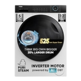 Haier 8 Kg 5 Star Super Drum Inverter Washing Machine Fully Automatic Front Load, Hw80-Im12929C, White