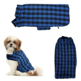 Sage Square Winter Coloured Dog Coat – All-Weather Protection, Windproof, Waterproof Cozy Fleece Lining, Adjustable Straps, Durable, Stylish, Comfortable, Jacket (Blue & Black, Extra Small)