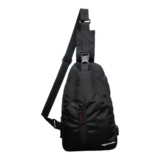Amazon Basics Cross Body Backpack with 3 Pockets for Unisex | USB Charger | Water Resistant | Suitable for Outdoor Activities | Black