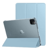 Amazon Basics Smart Trifold Polycarbonate Hard Matte Back Flip Stand Case Cover For Ipad Pro 2Nd/3Rd/4Th Gen 11″ (2020/2021/2022),Support 2Nd Gen Apple Pencil Charging, Auto Sleep/Wake Case – Sky Blue