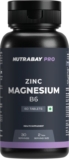 Nutrabay Pro Zinc Magnesium With Vitamin B6 (Zma), Restful Sleep, Relief Stress & Anxiety(60 Tablets)
