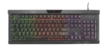 Vertux Promate Gaming Keyboard, Professional Ergonomic Wired Usb Gaming Keyboard With Vibrant Rainbow Backlit, 26 Anti-Ghosting Keys, 12 Multimedia Shortcut Keys And 4 Backlit Modes, Amber