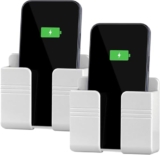 Amblic Wall Mounted Mobile Phone Charging Stand Storage Case For Remote & Mobile With Strong Adhesive Strips, Multi Purpose Stand Organization For Bedroom,Offices,Bathroom,Bedroom (1.Wm – Pack Of 2)