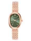 French Connection Sunray Green Oval Dial with Rose Stainless Steel Strap Watch for Womens – FCN0130NRGM