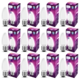 Philips 4-Watt 400-Lumen Frosted Candle E27 Base (Cool White, Pack Of 12) – Decorative, Ambience For Chandeliers, Wall Lights, Desk Lamps, Floor Lamps