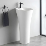 clayplus EXCLUSIVE TM SERIES’S PREMIUM PEDESTAL WASH BASIN Pedestal Basin(GLOSSY WHITE)