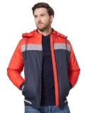 Amazon Brand – Symbol Men’s Quilted Hooded Bomber Jacket Orange M